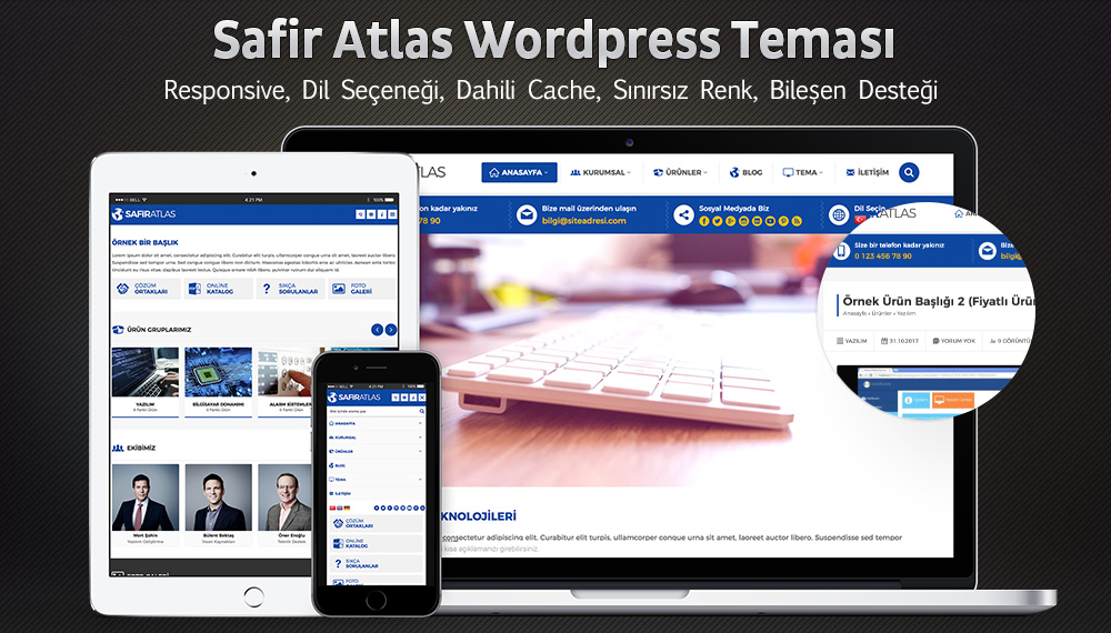 Safir Atlas WordPress Teması