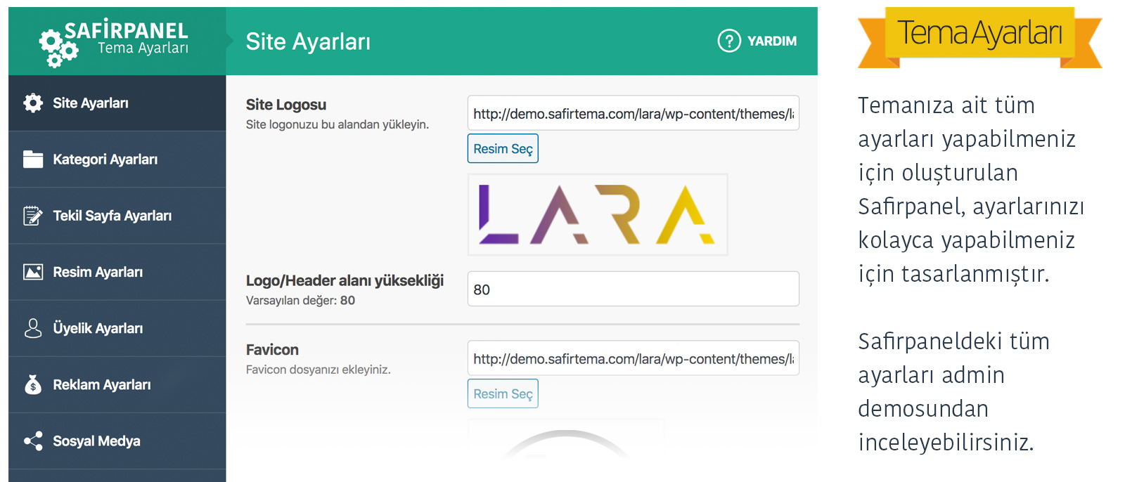 Safir Lara WordPress Teması