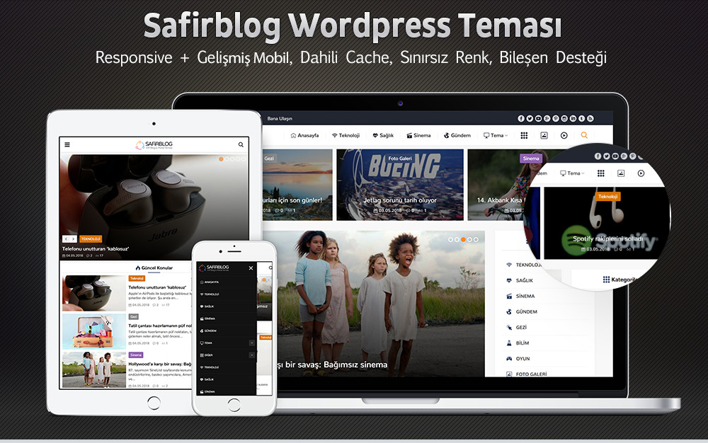 Safirblog WordPress Teması