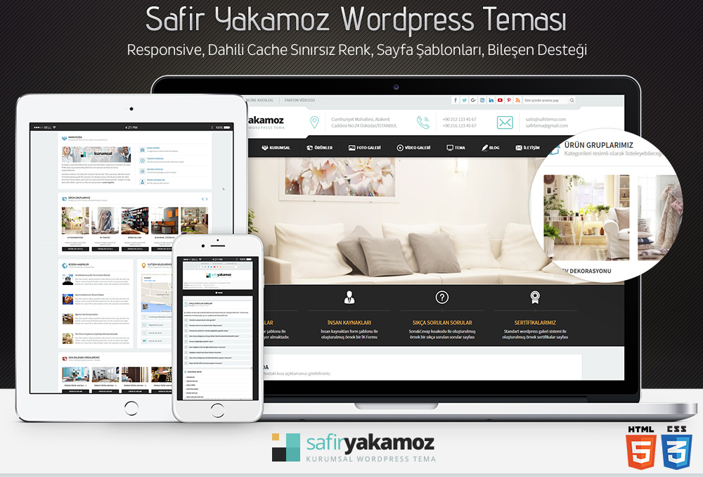 Safir Yakamoz WordPress Teması