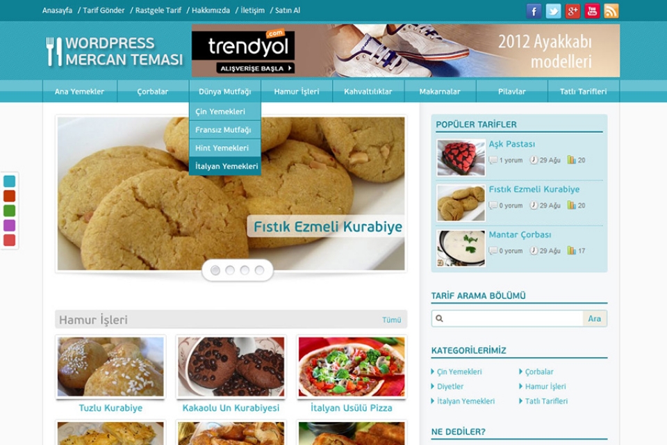 Mercan Wordpress Teması