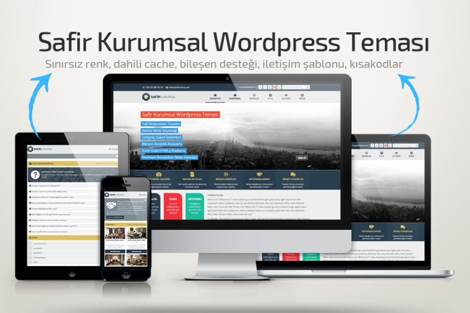 Safir Kurumsal Wordpress Temas