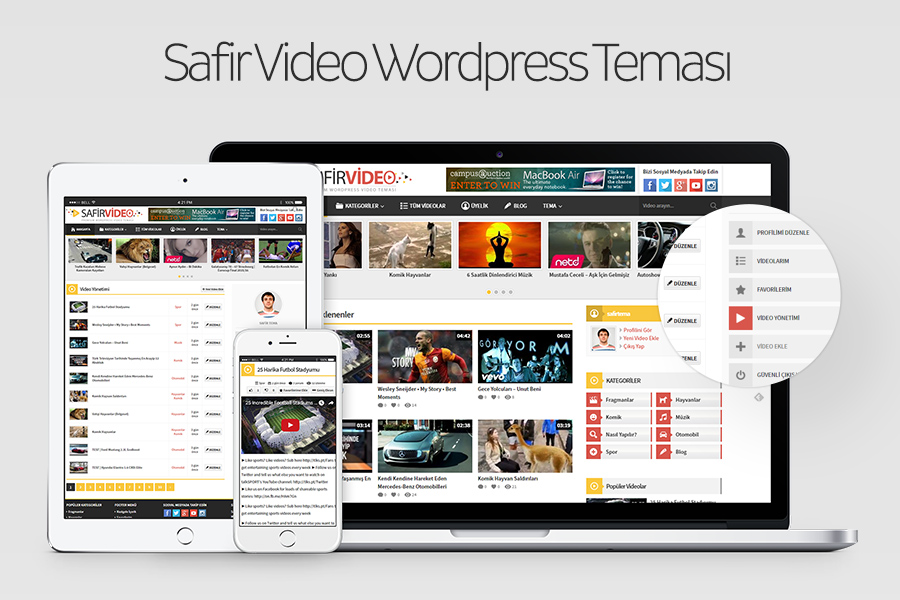 Safir Video Wordpress Teması
